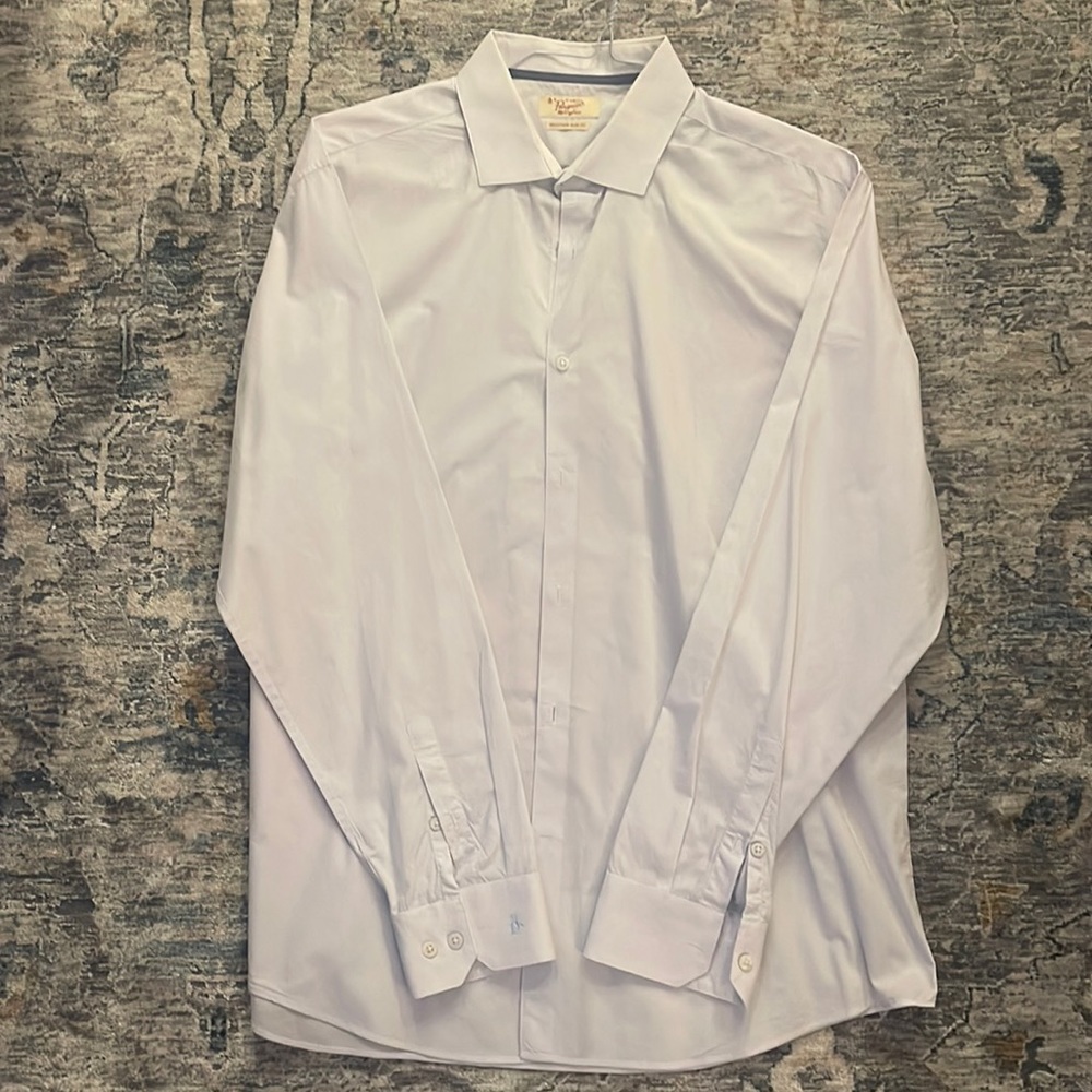 Penguin White Button Down Shirt Slim Fit 17- 34/35